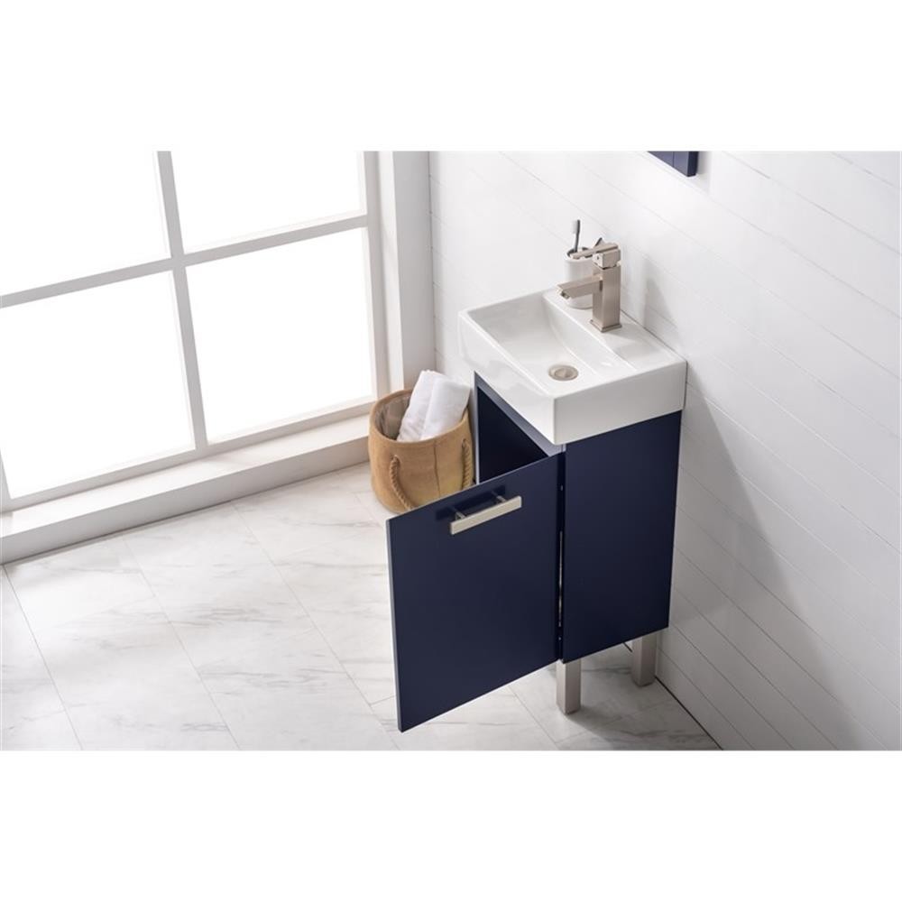 Design Element Stella 16.5″ Wood Single Sink Vanity in Blue