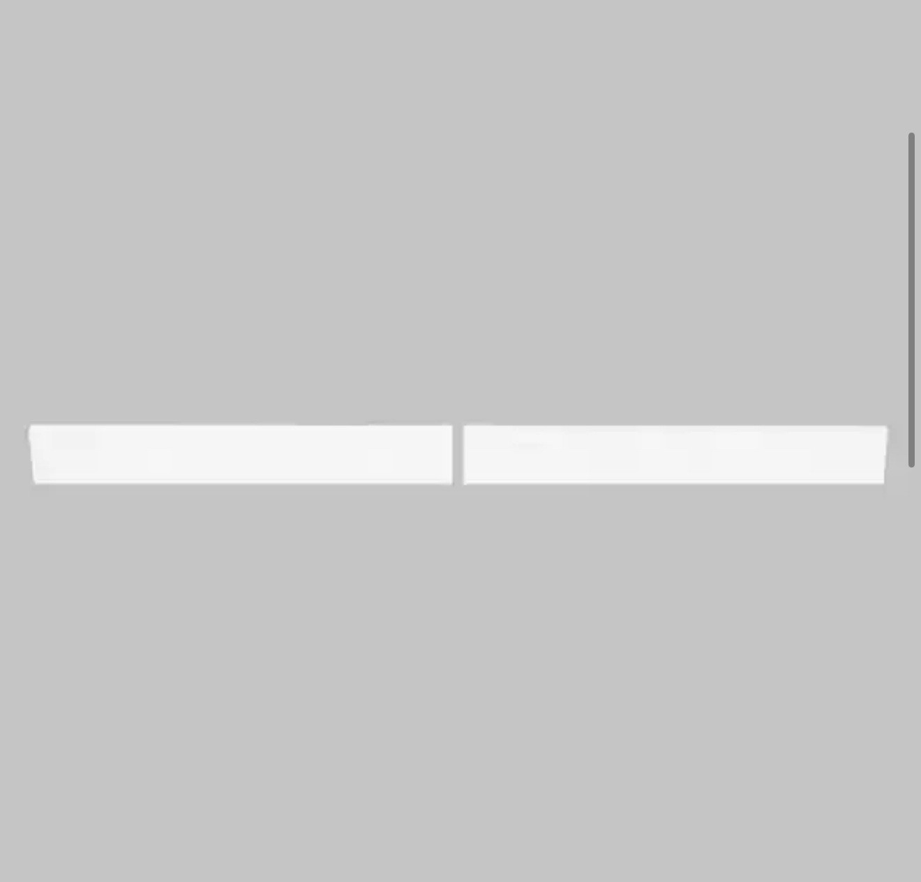72″ x .75″ x 4″ Engineered White Bathroom Vanity Backsplash Split in 2