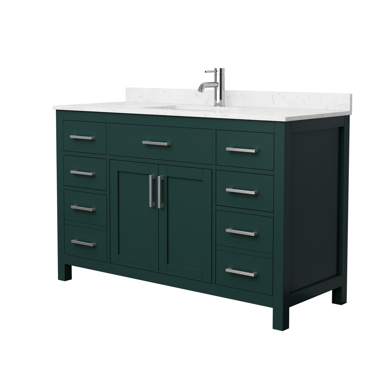Wyndham Collection WCG242454S-UNSMXX Beckett 54″ – Dark Blue / Carrara Cultured