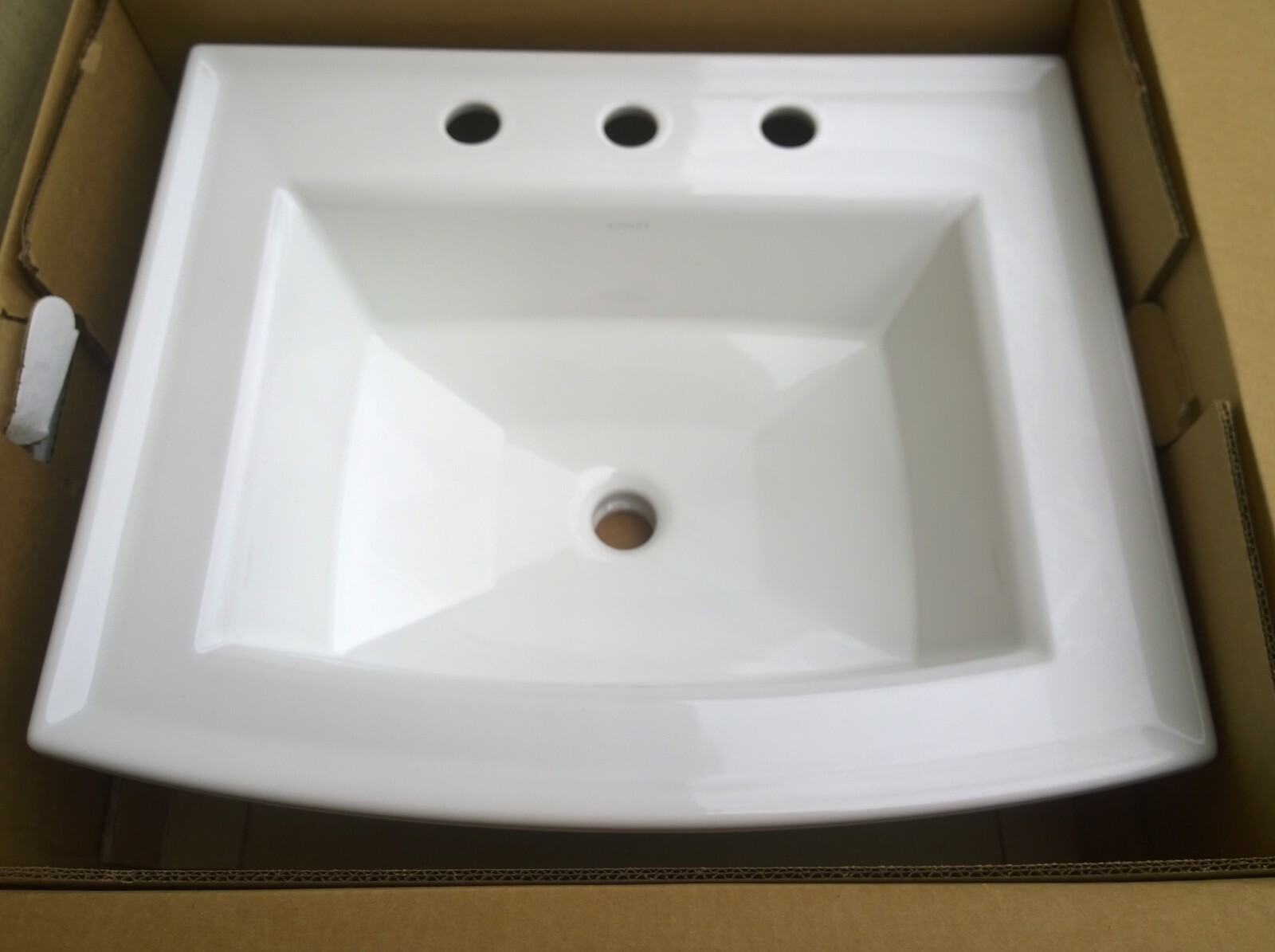 NIB Kohler 2356-8-0 Bathroom White Drop-In Rectangular VANITY SINK