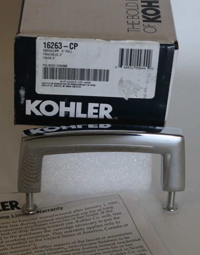 Kohler 16263-CP – Margaux 3″ Drawer Pull – Polished Chrome