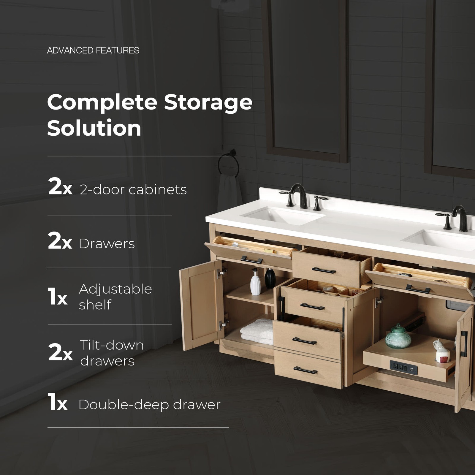 Ove Decors 15VVA-BAI272 Bailey 72″ – Sahara Birch