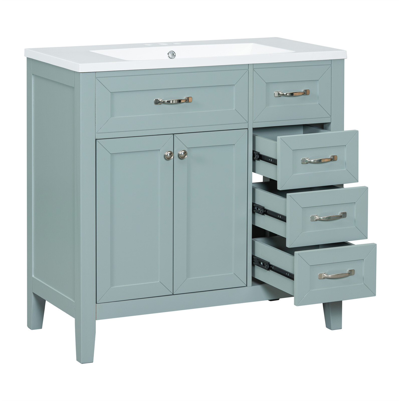 36″ Bathroom Vanity with Sink Combo Bathroom Storage Cabinet with Drawers