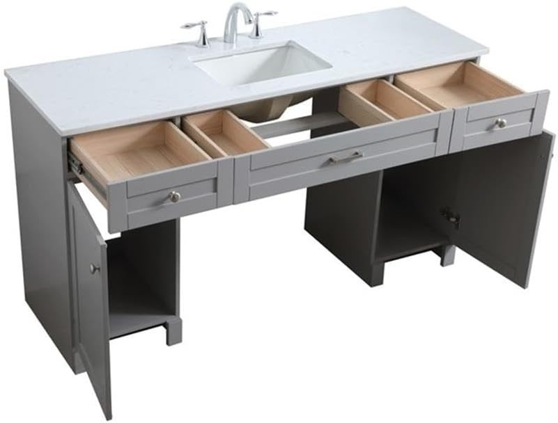 Elegant Lighting VF15032TK 32 inch Single Bathroom Vanity in Teak