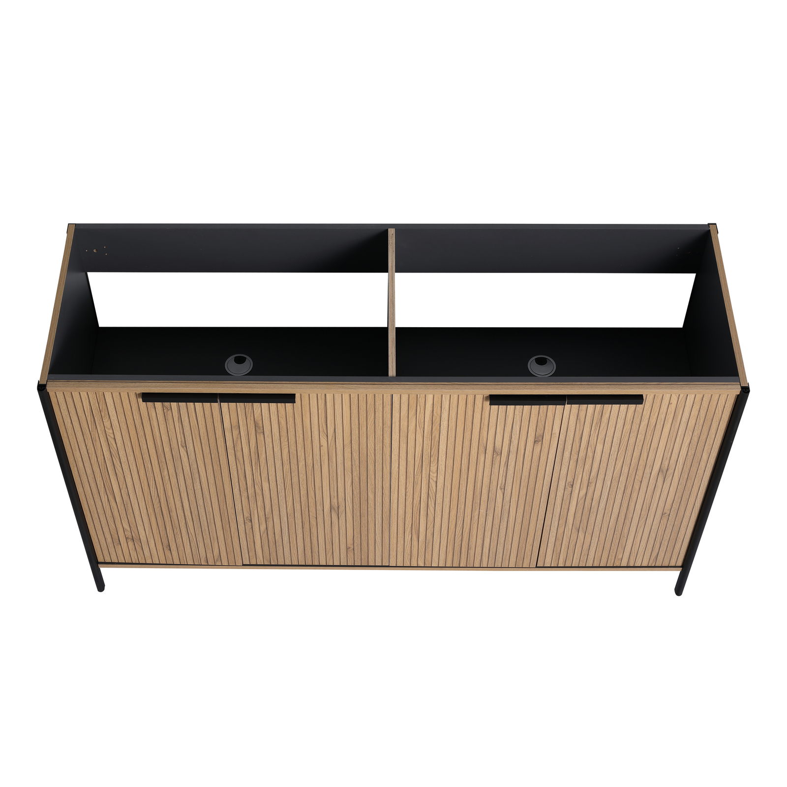 60″ Plywood Freestanding Bathroom Vanity Without Sink Top Included With 4Doors