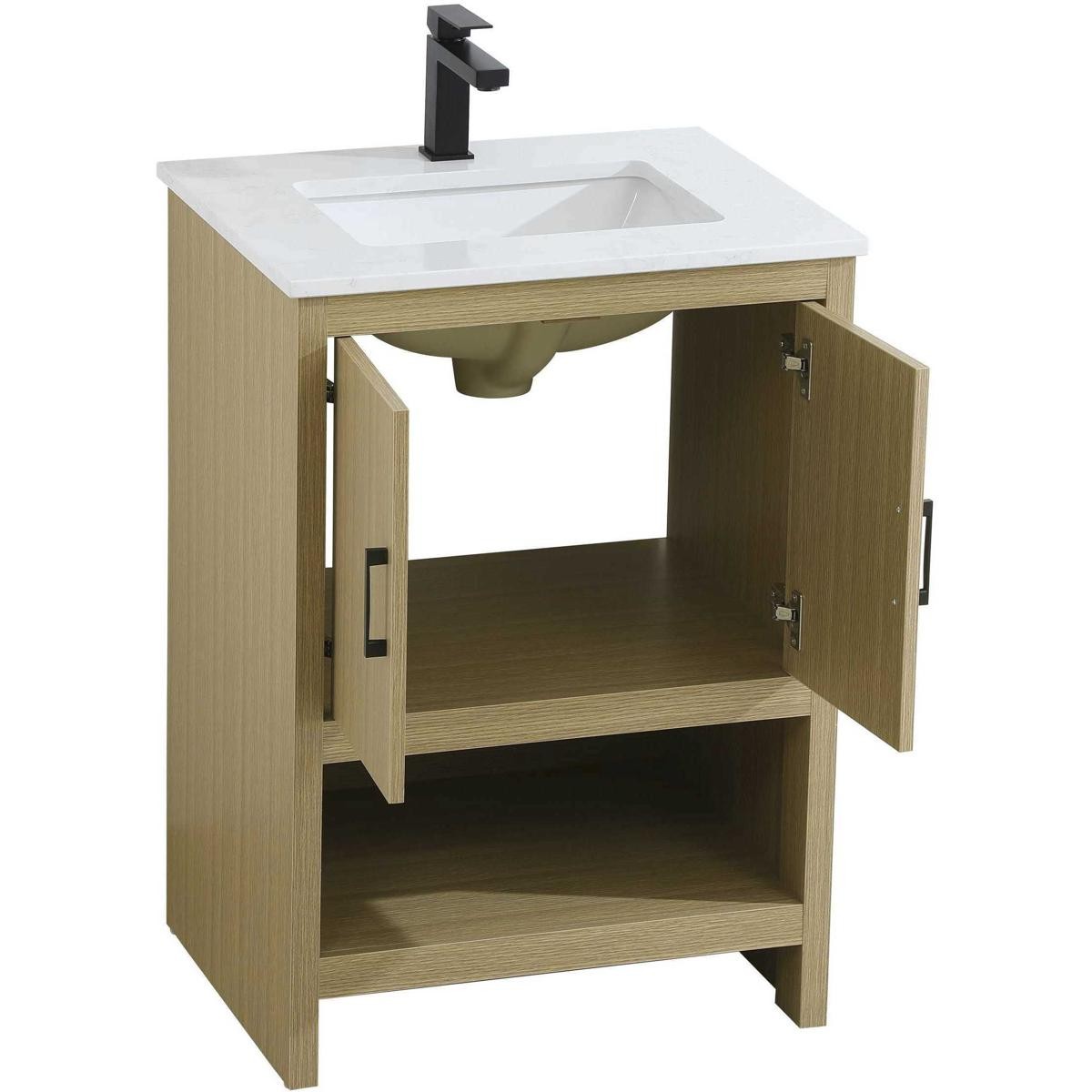 Elegant Lighting VF25224MHB Ira 24 X 34 inch Honey Brown Bathroom Vanity Cabinet