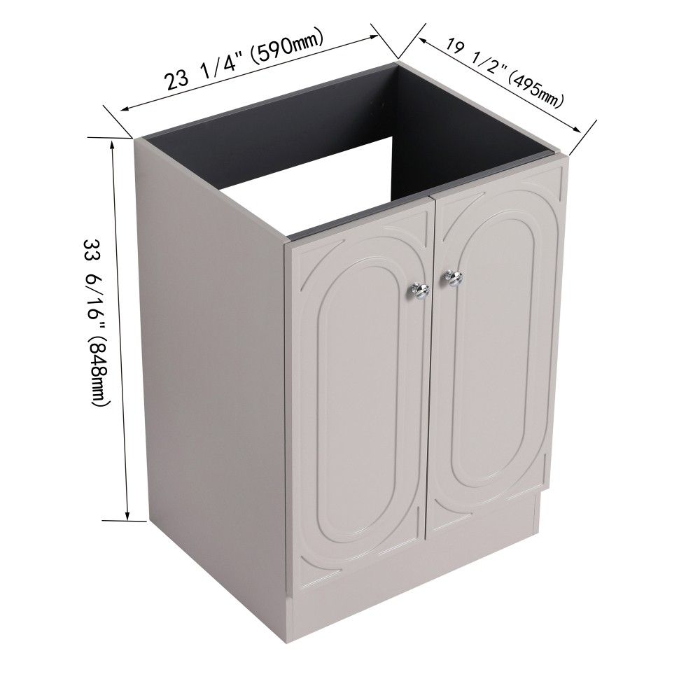 Freestanding Bathroom Vanity with Two Soft-Close Cabinet Doors