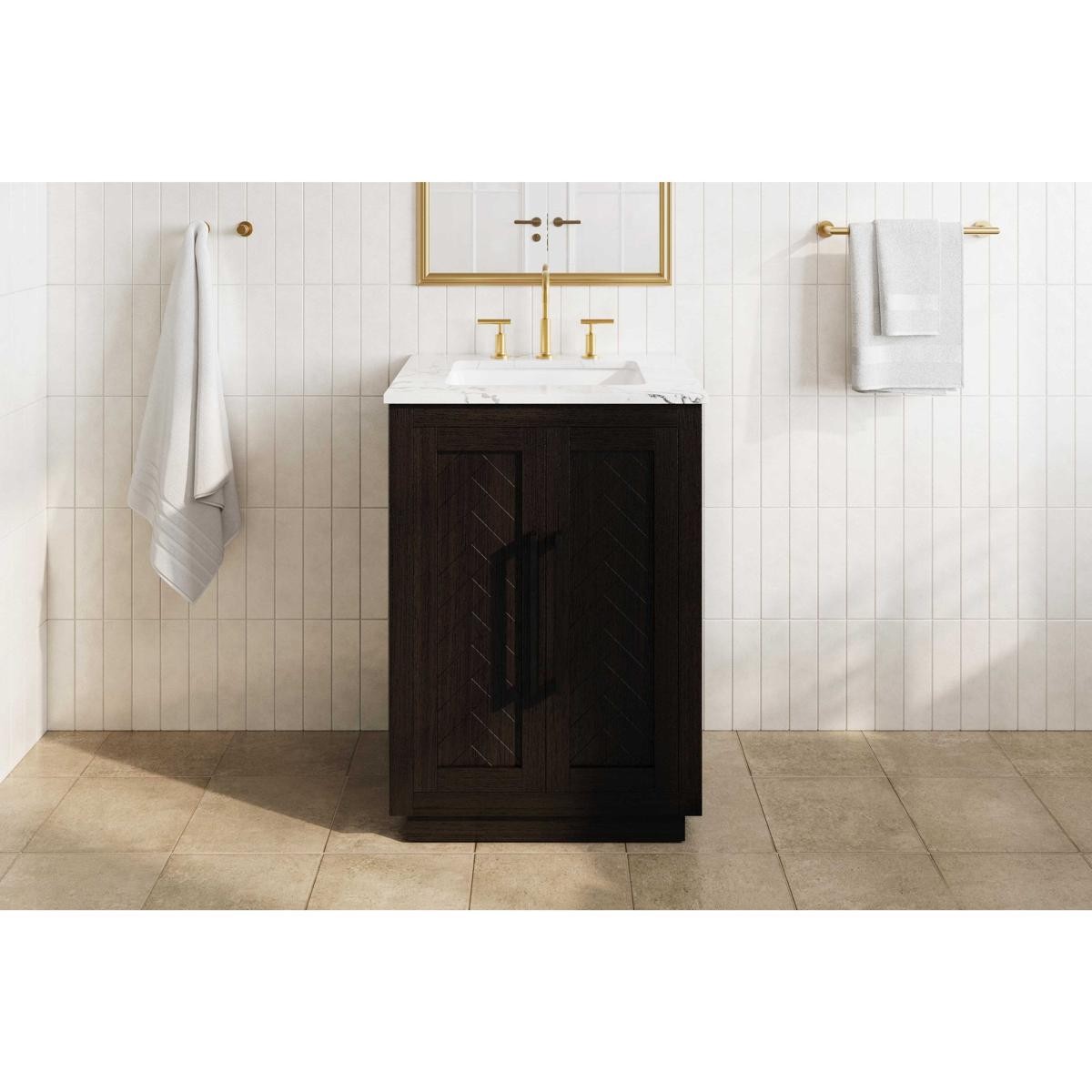 Elegant Lighting VF29024CO Chase Vanity Chocolate Oak