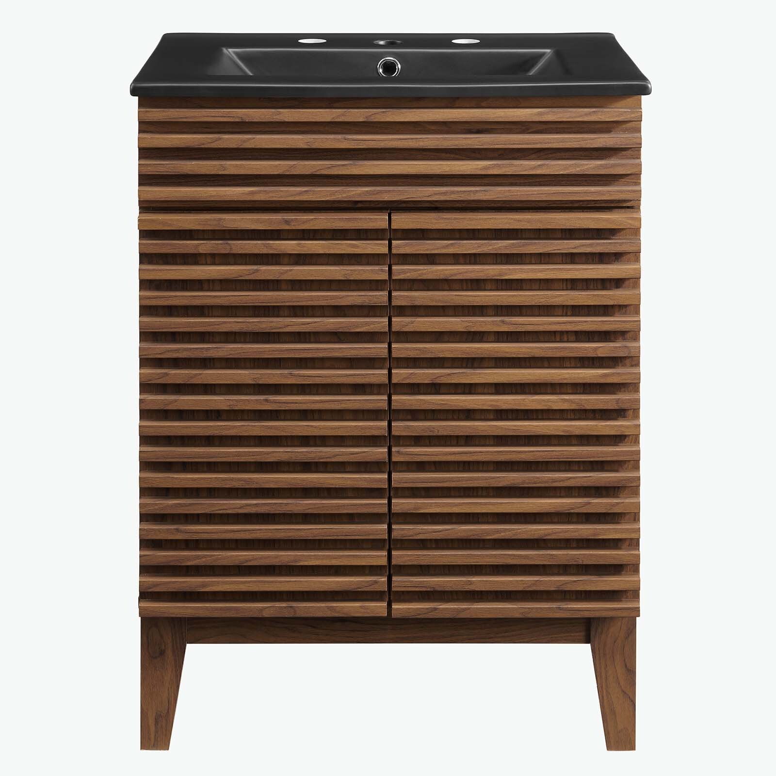 Modway Render 24″ Bathroom Vanity With Sink in Walnut Black