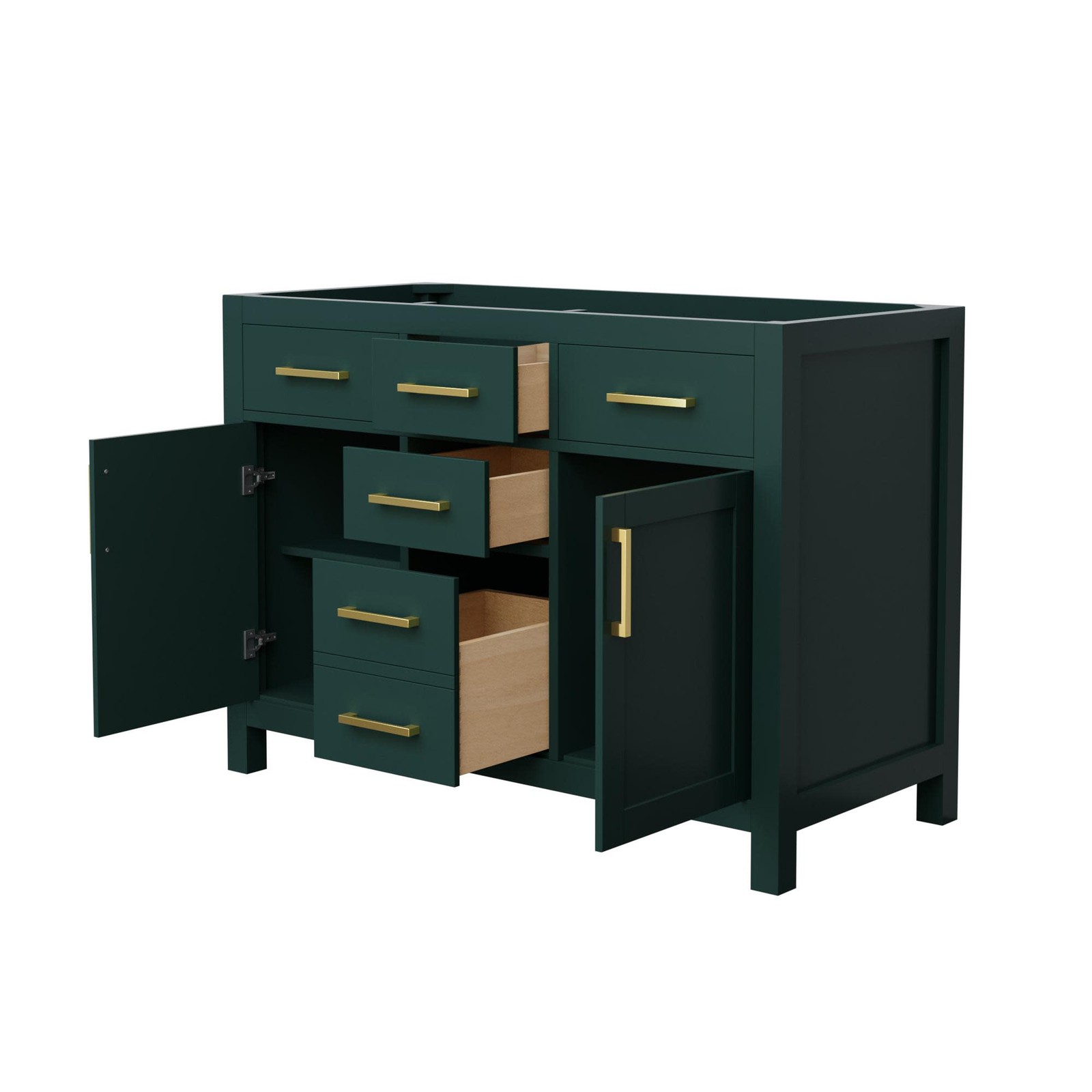 Wyndham Collection WCG242448D-CX-MXX Beckett 48″ Double – White / Brushed Gold