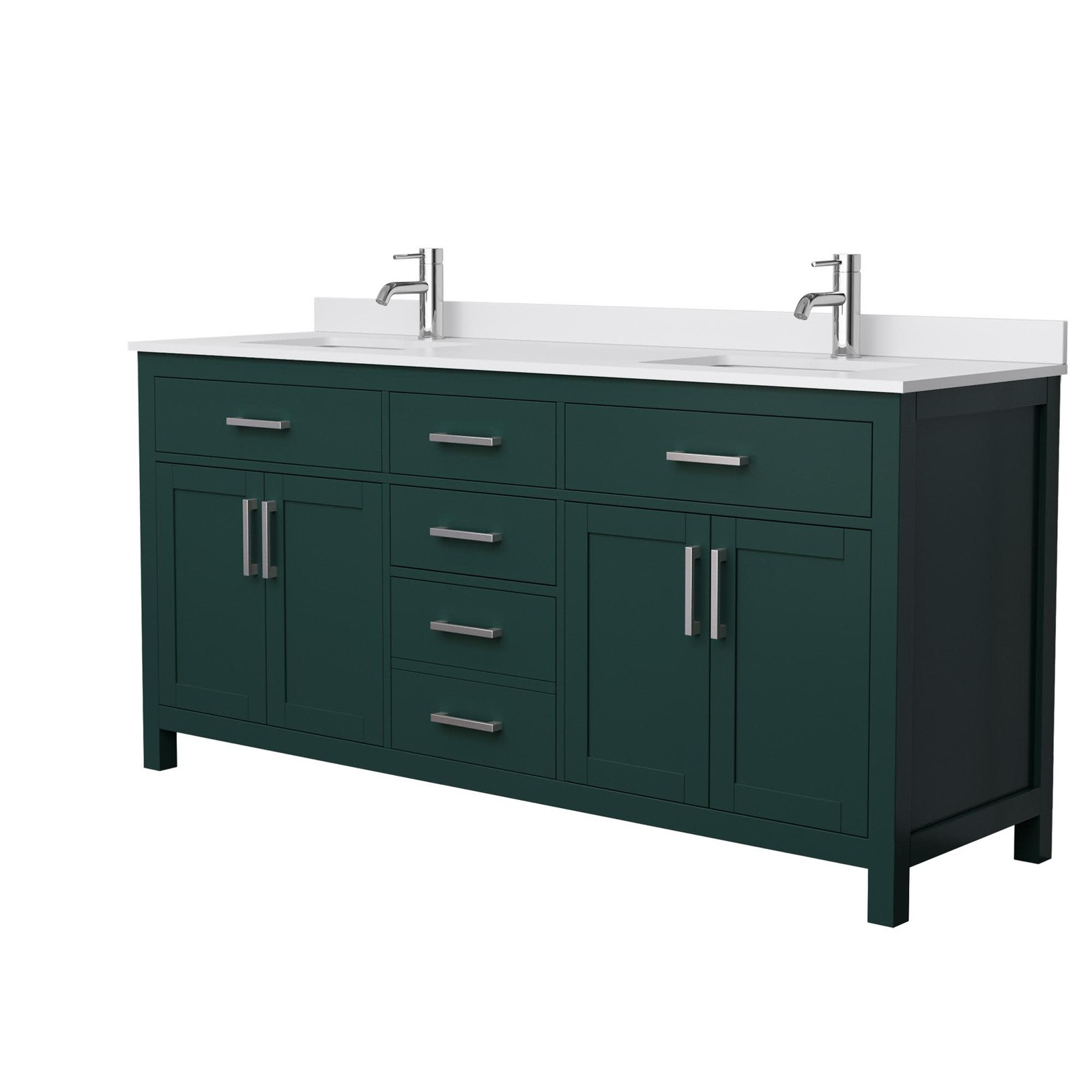 Wyndham Collection WCG242472D-UNSMXX Beckett 72″ – Green / Carrara Cultured