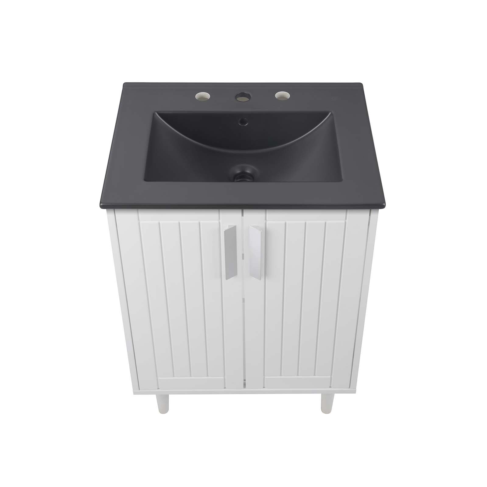 Modway Augusta 24″ Bathroom Vanity in White Black