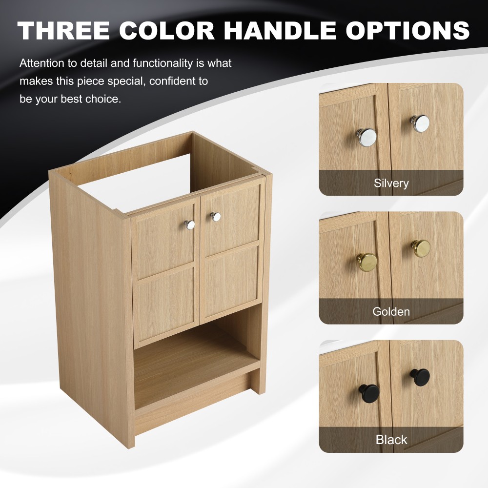 Vanity with Countertop, Freestanding, Featuring Dual Soft-Close Doors