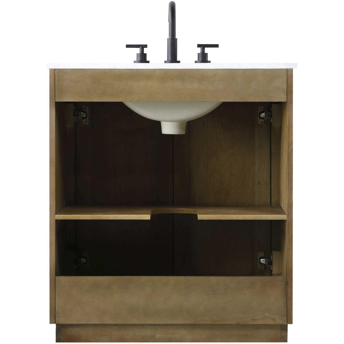 Elegant Lighting VF29030LO Chase 30 X 34 inch Linen Oak Bathroom Vanity Cabinet