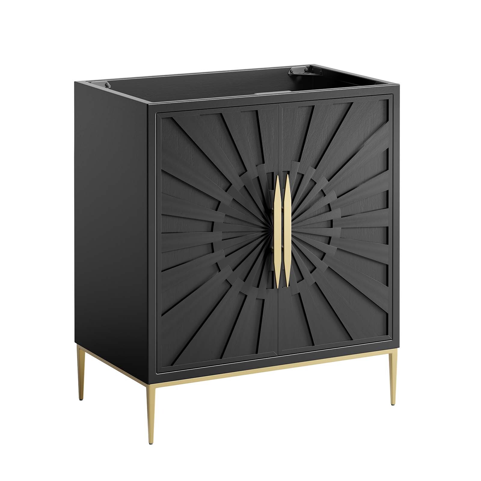 Modway Awaken 30″ Bathroom Vanity Cabinet in Black – Sink Basin Not Included