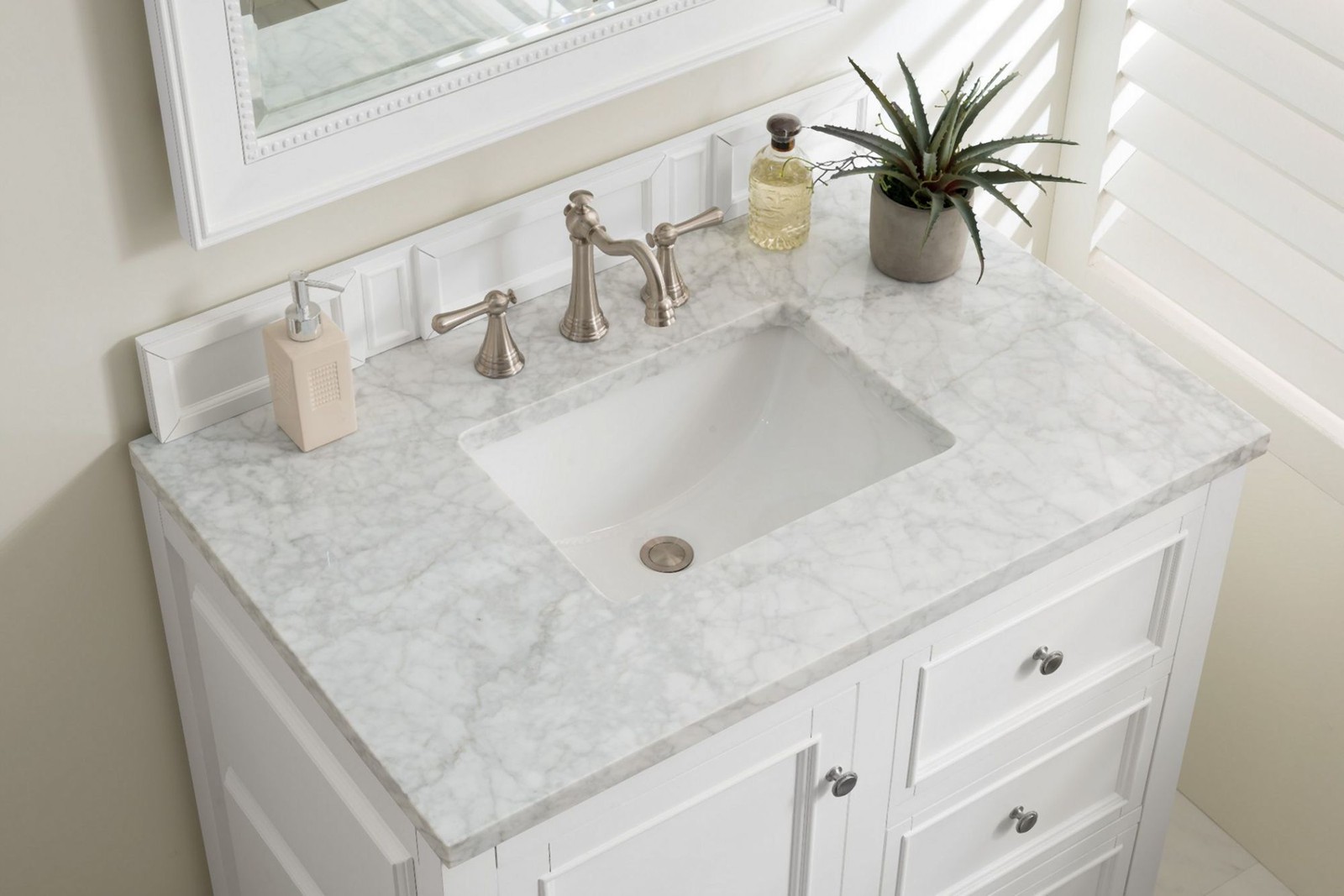 James Martin Vanities 825-V36-3CAR De Soto 36″ – White