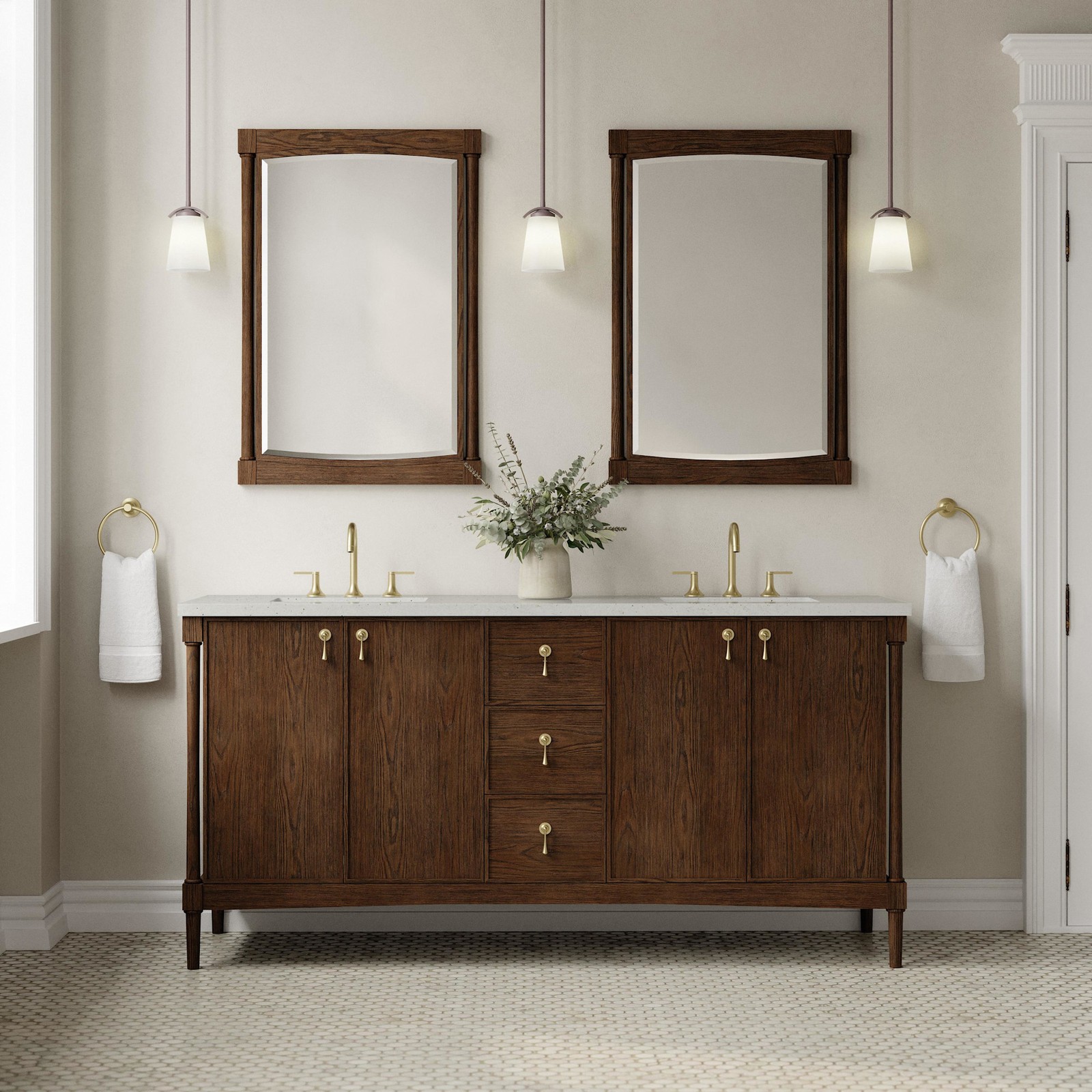 James Martin Vanities D680-V72-3LDL Kinnsden 72″ – Sable Oak