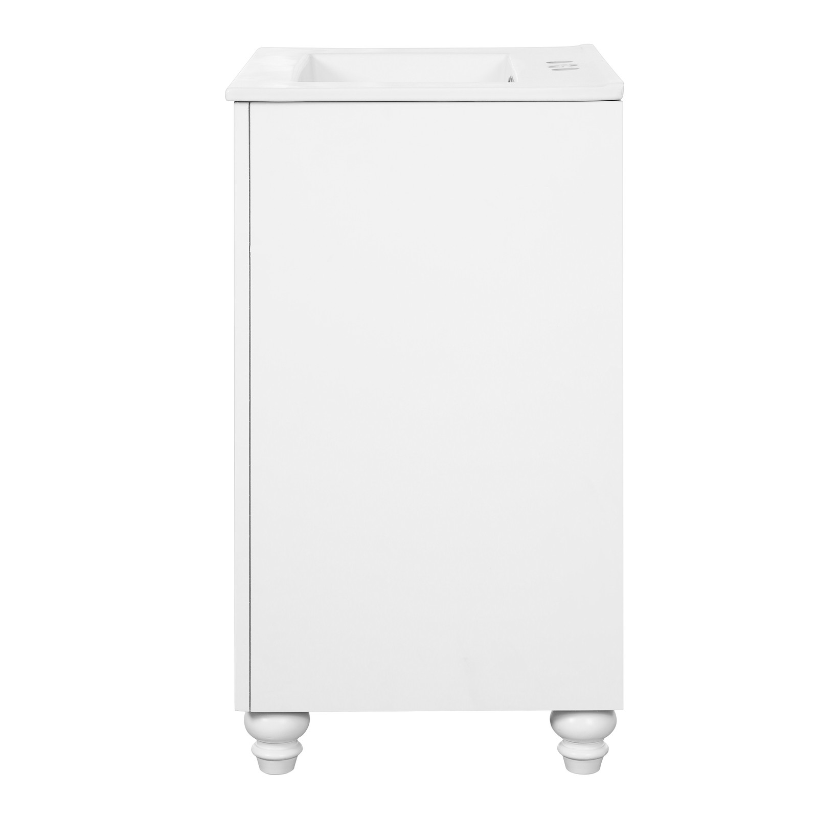 24″ Modern Bathroom Vanity with Elliptical Motif & Soft-Close Hinges