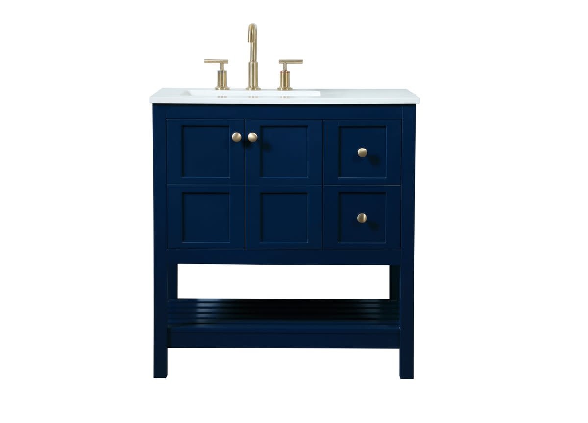 Elegant Lighting VF16432 Theo 32″ – Blue
