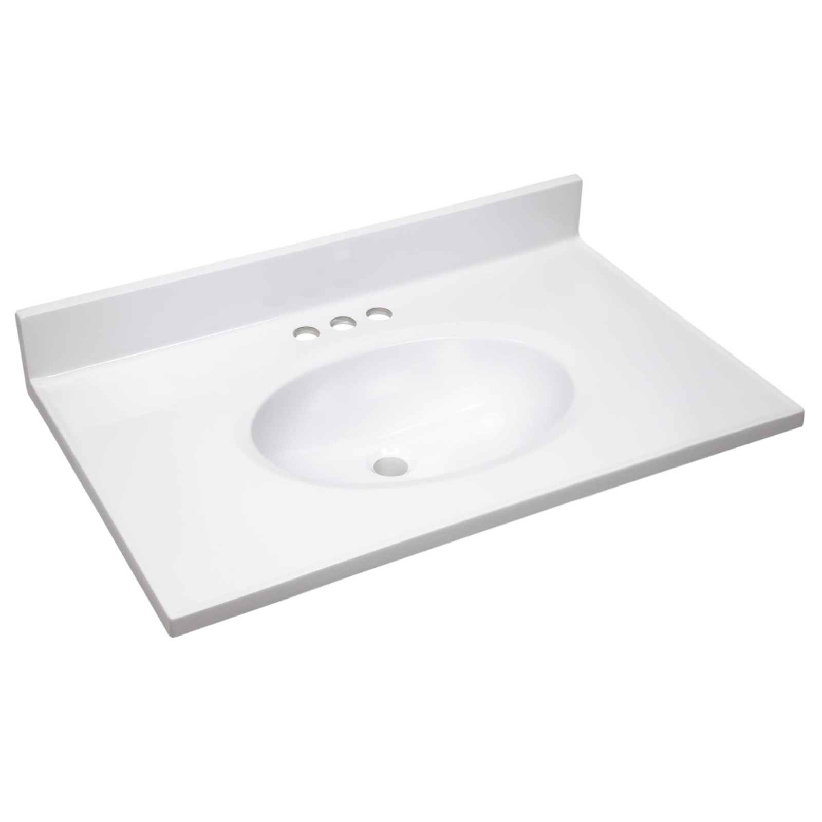Design House 586198 White 31″ Cultured Marble Vanity Top With Backsplash