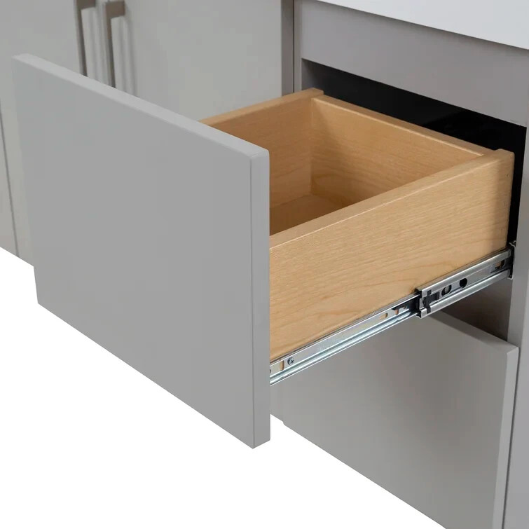 Albion 49″ Wall-Mounted Single Bathroom Vanity Cabinet Set Gray No Basin BR74