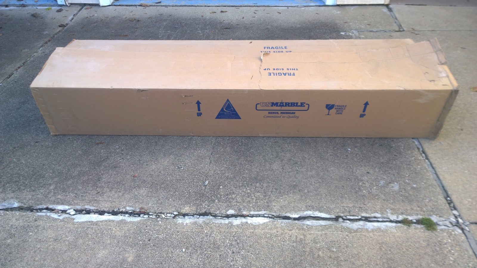 NIB Premium White CULTURED MARBLE VANITY TOP for Double Vessel Sinks 88″ x 22″