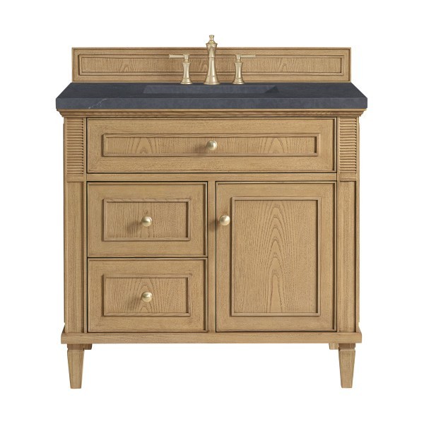 36″ James Martin Lorelai 424-V36-LNO-3CSP Vanity Cabinet Charcoal Soapstone Top