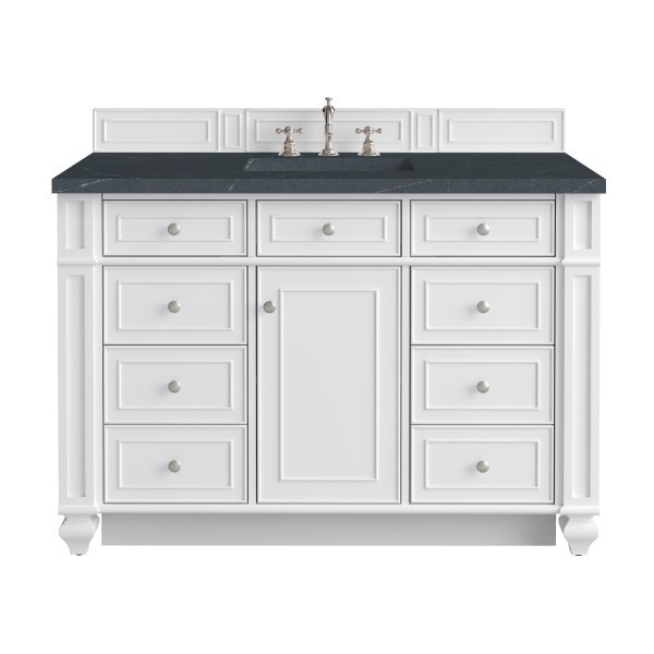 48″ James Martin Bristol 157-V48-BW-3CSP Vanity Cabinet Charcoal Soapstone Top