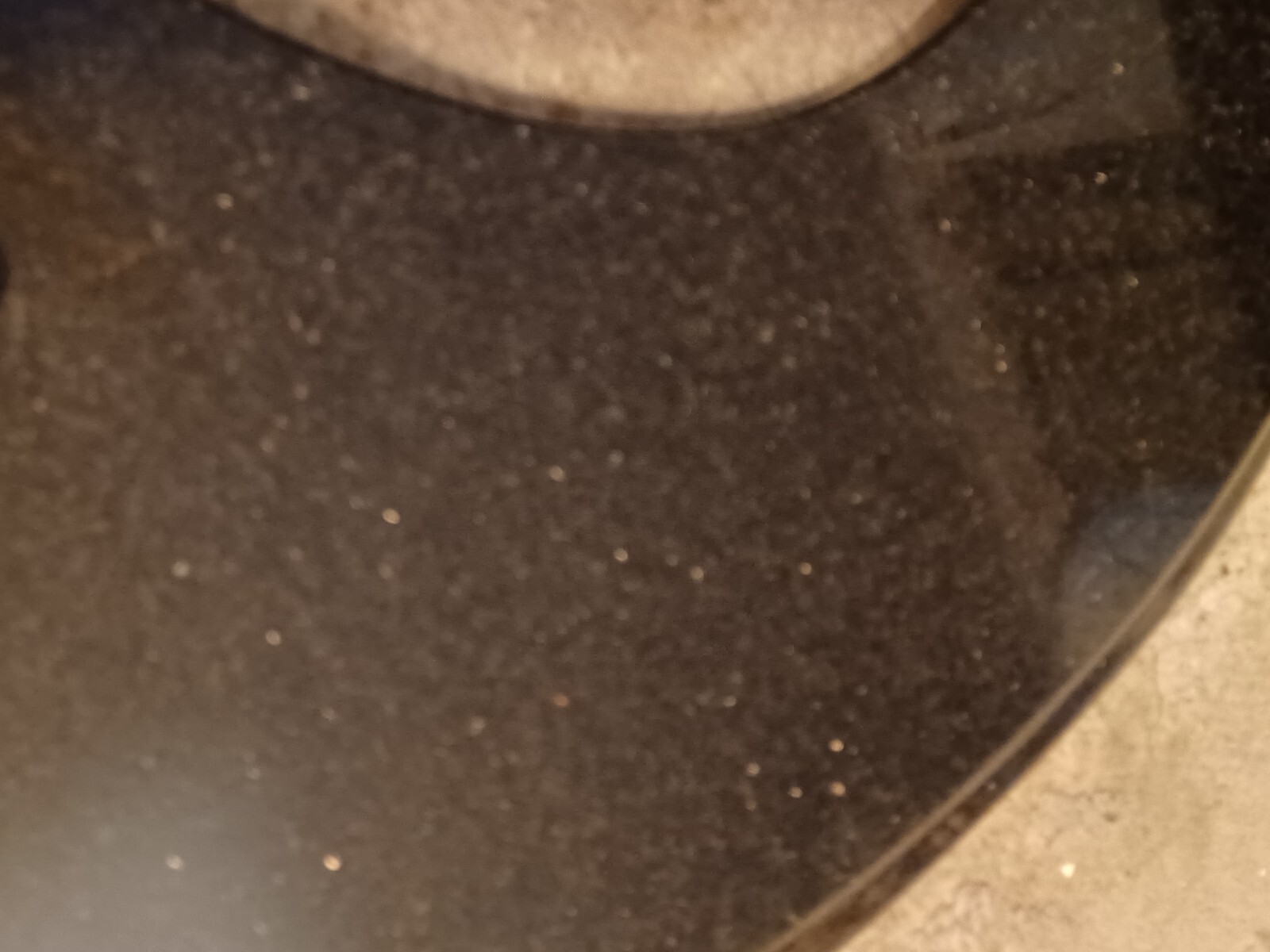 Black GRANITE Single Gloss Silver Specs Vanity Top 25 in. W X 21 in. D