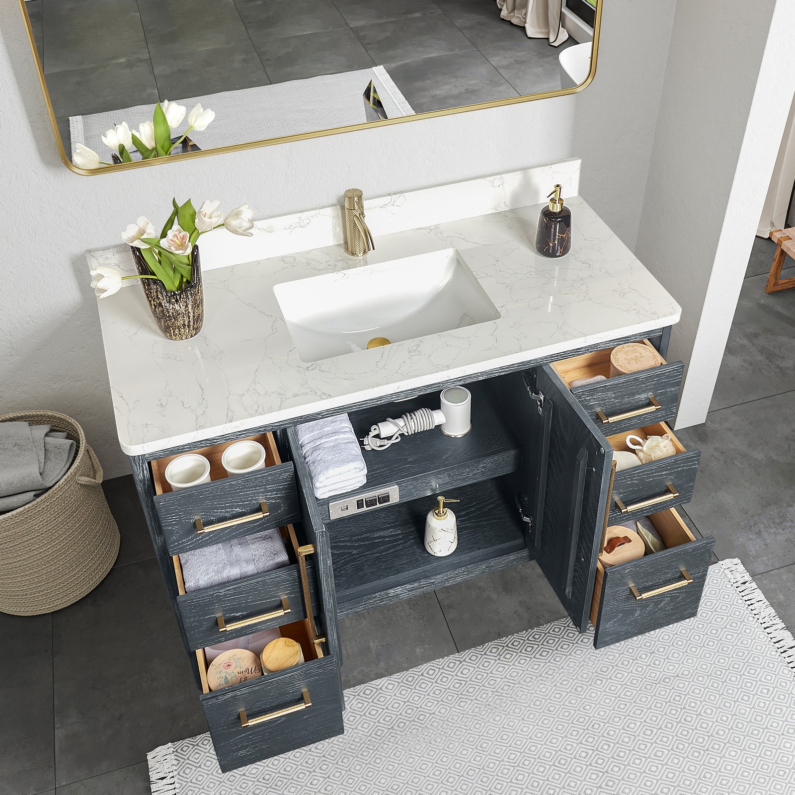 Miseno MV-NM-GARA48-GWT Gara 48″ – Washed Ash Grey