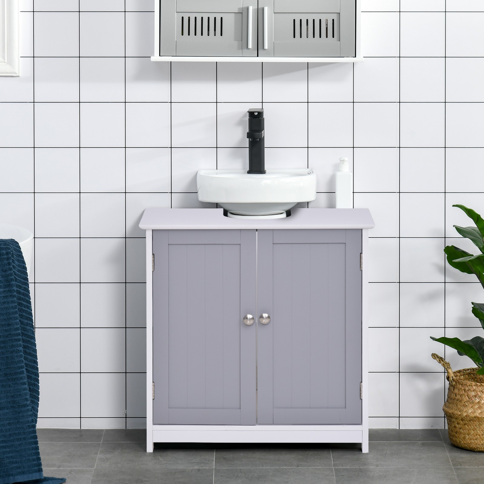 Pedestal Sink Storage Cabinet, Vanity Base Cabinet, Under Sink Bathroom Cabinet