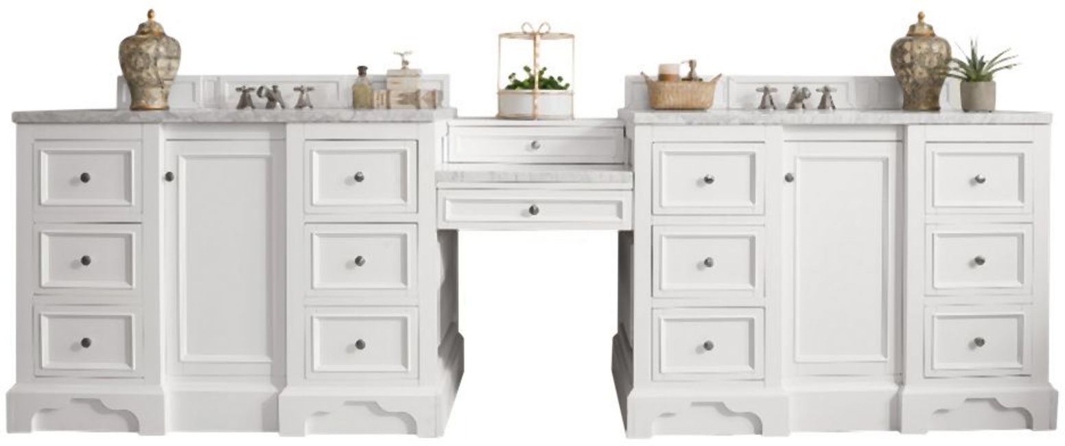 James Martin Vanities 825-V118-DU-CAR De Soto 118″ Double Basin – White