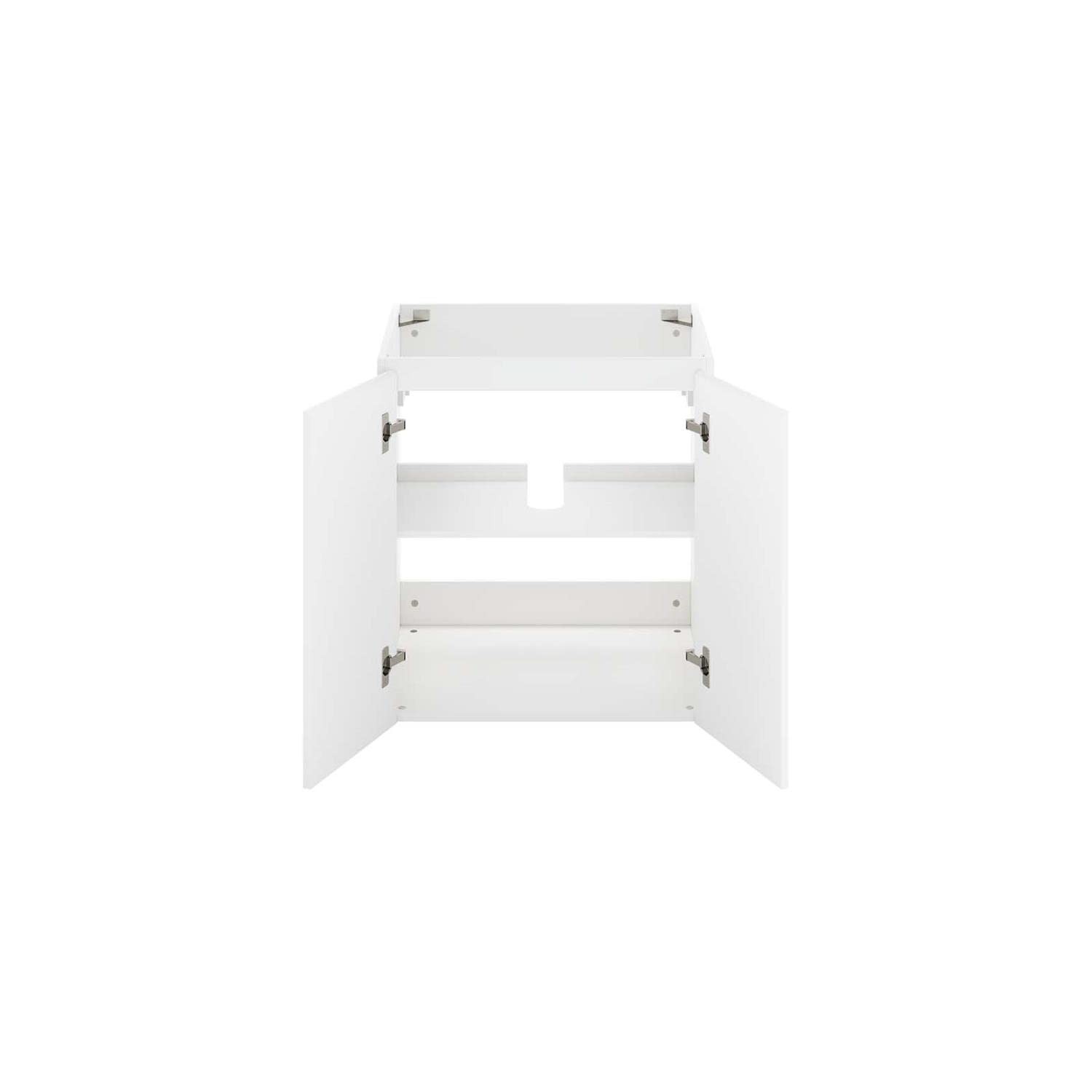 Modway Vitality 23″ Plastic and Wood Wall-Mount Bathroom Vanity in White