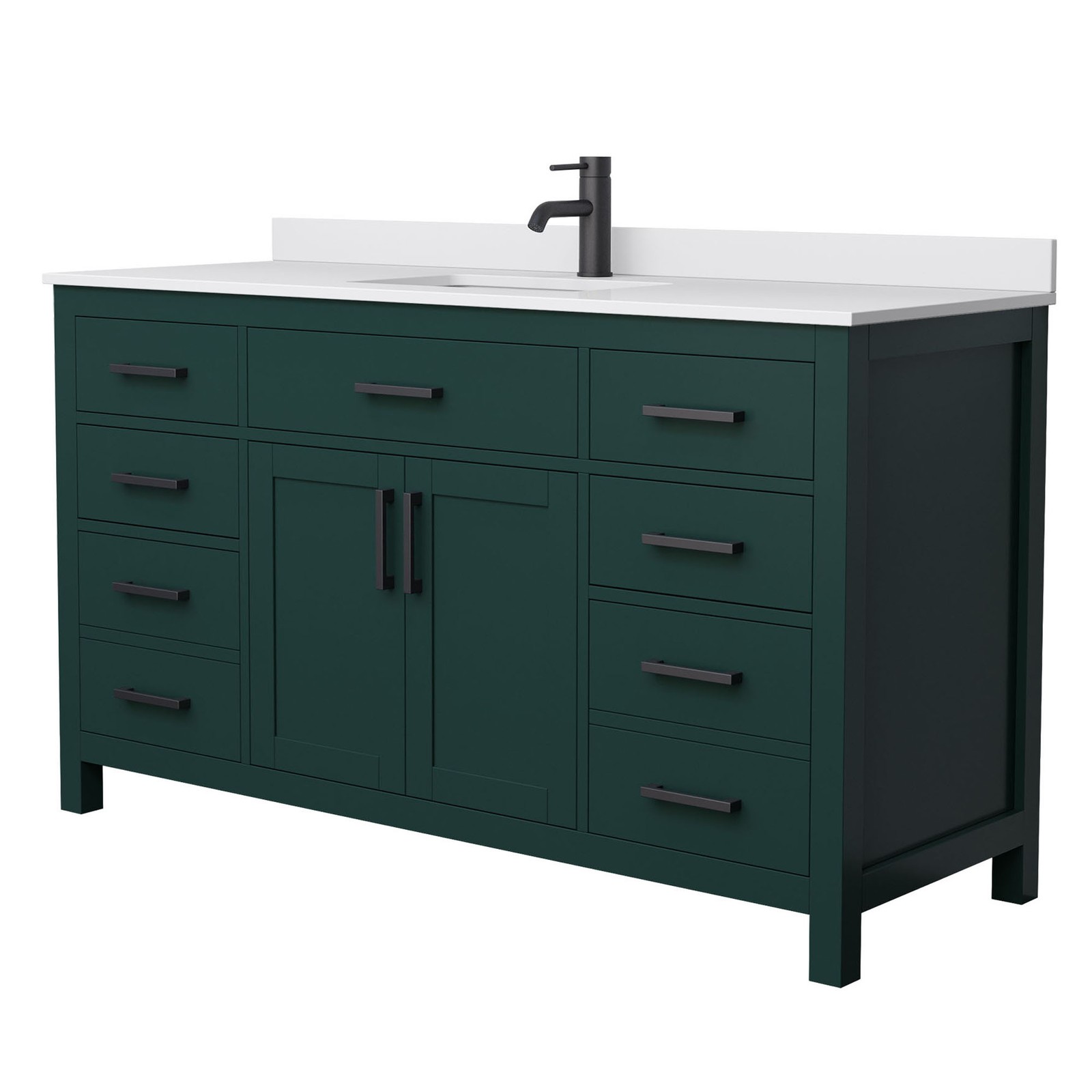 Wyndham Collection WCG242460S-UNSMXX Beckett 60″ – Green / Carrara Cultured