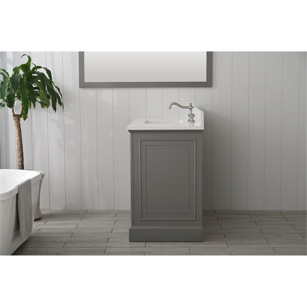 Design Element Milano 48″ Solid Birch Hardwood Single Vanity in Grey
