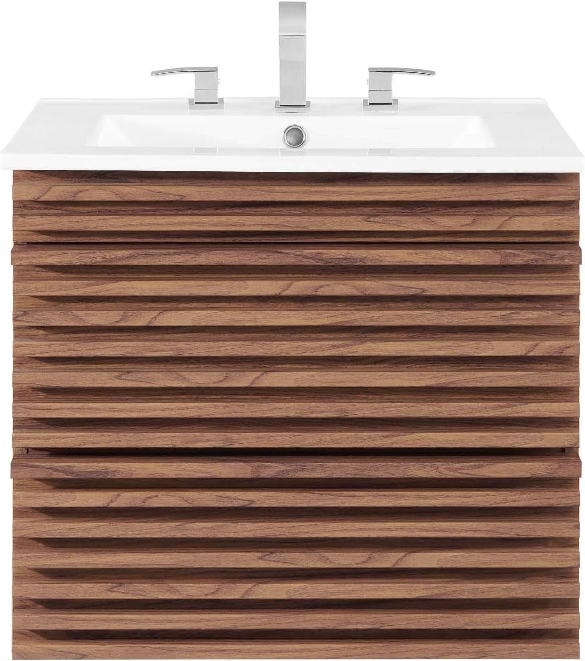 Modway Render 24″ Mid-Century Floating Bathroom Vanity