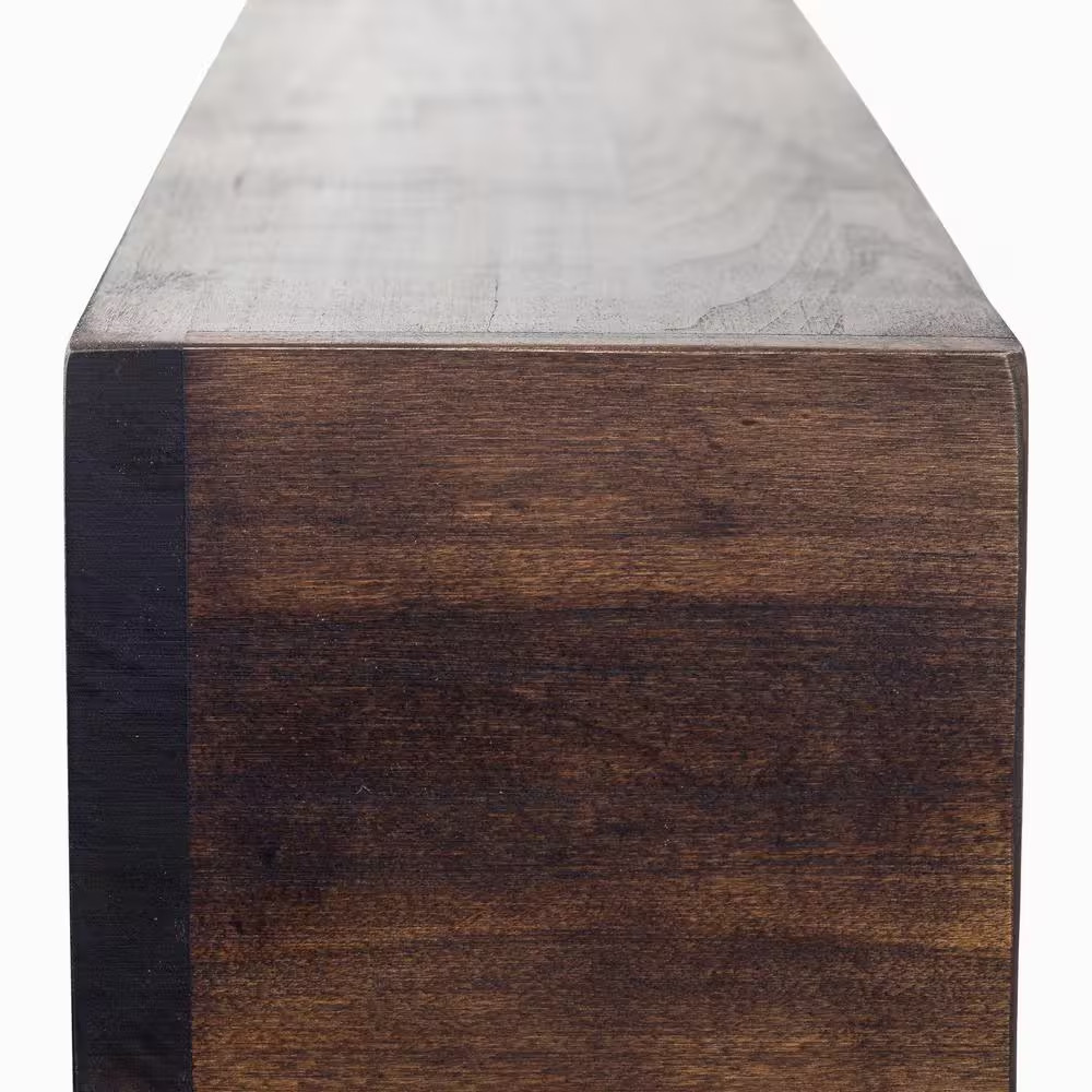 48 In. W X 5.5 In. H X 6.25 In. D Modern Farmhouse Dark Chocolate Cap-Shelf Mant