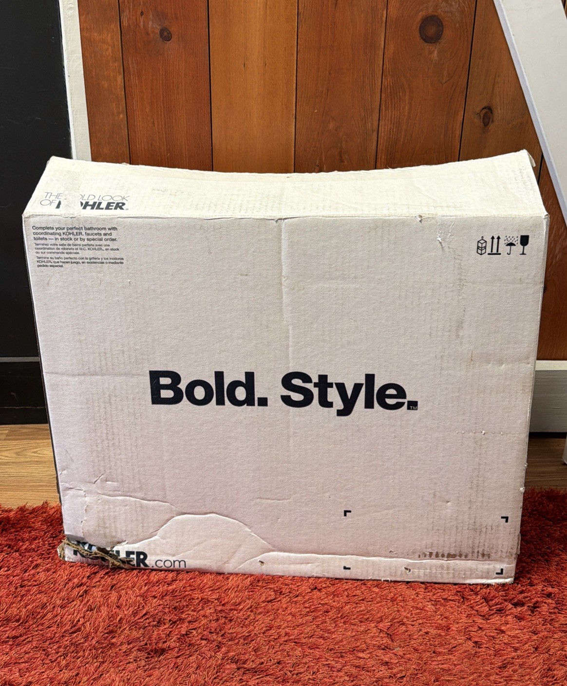 NIB Kohler K-5265 Bathroom White Pedestal Wall Mount Rectangular VANITY SINK