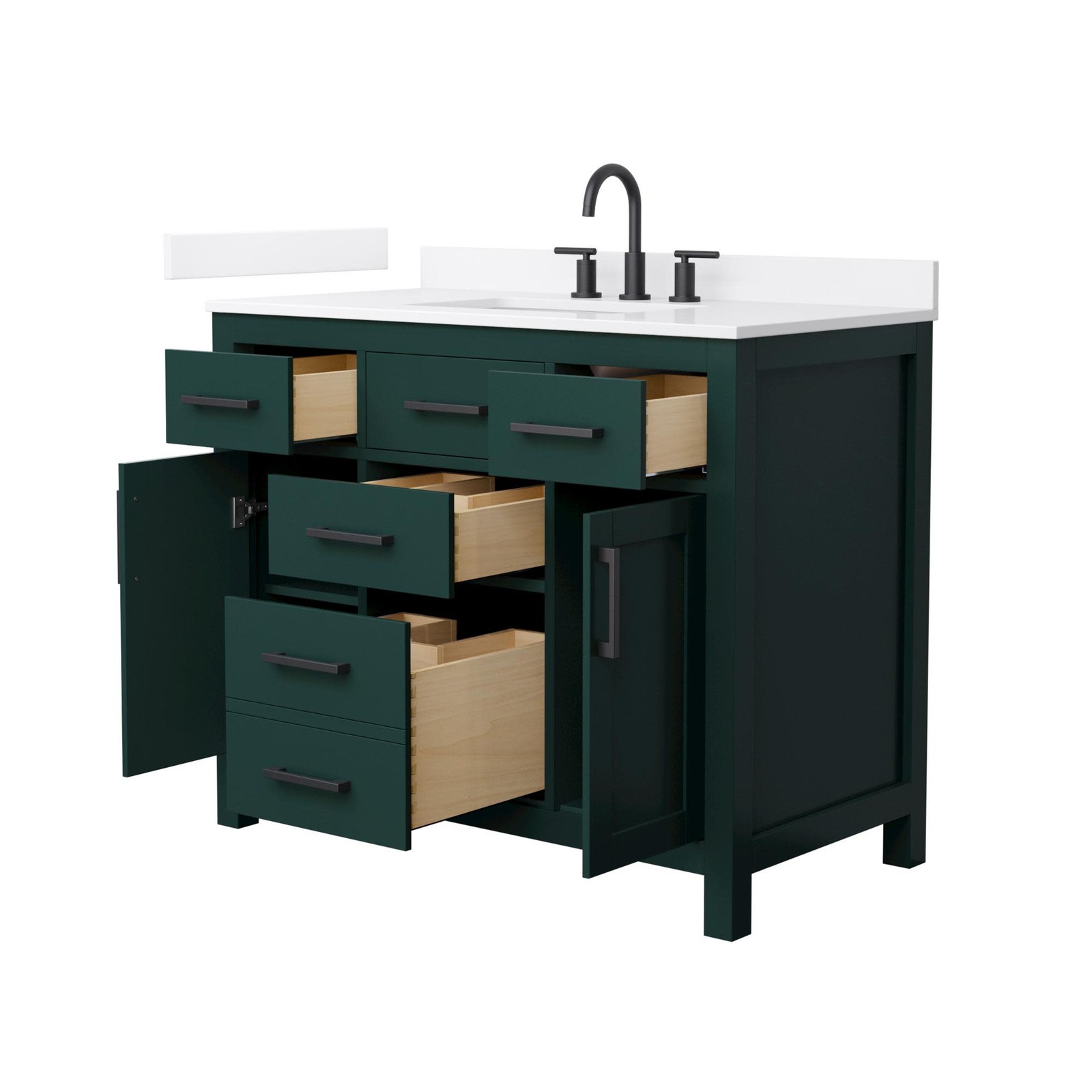 Wyndham Collection WCG2424-42S-QTZ-US3MXX Beckett 42″ – White / Giotto Quartz