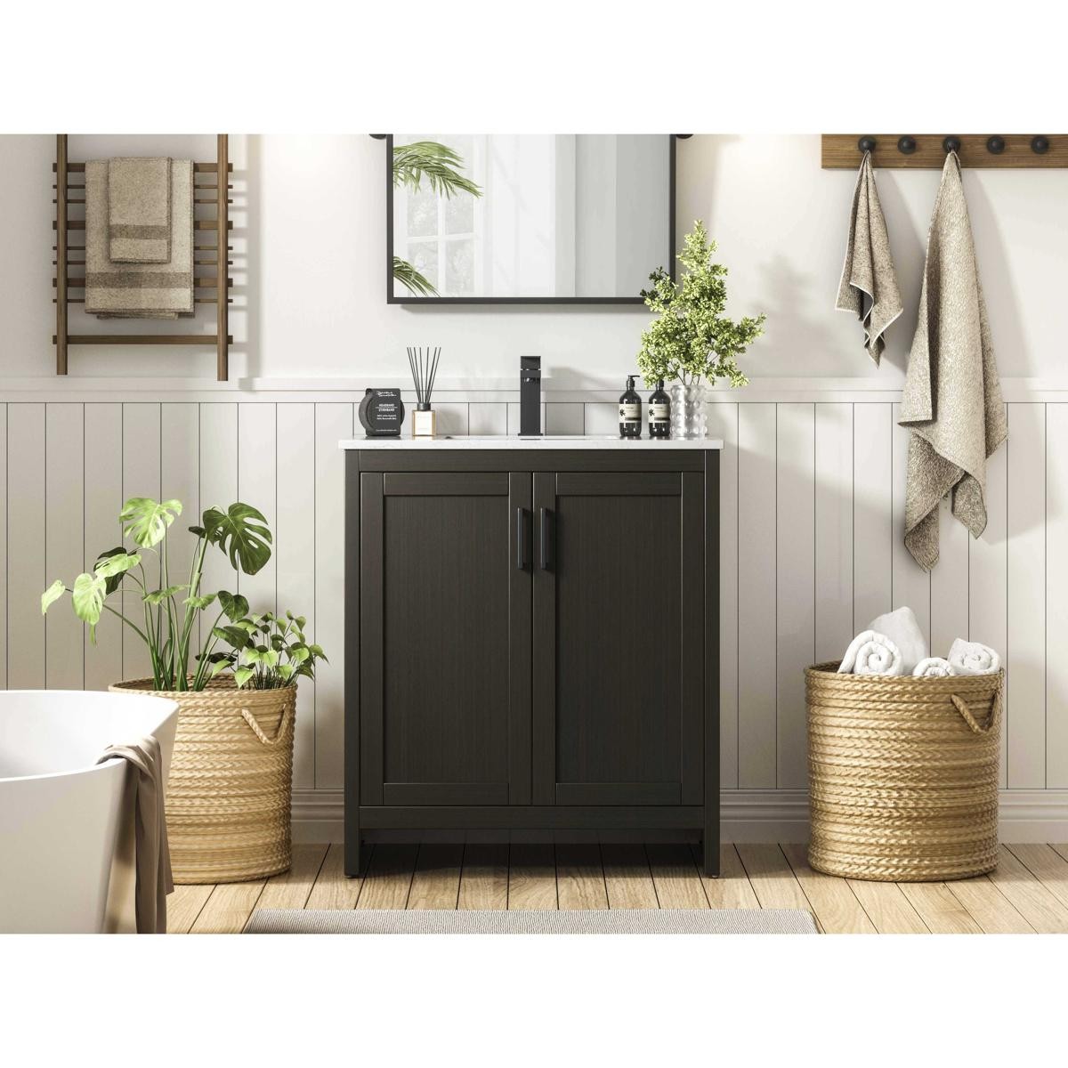 Elegant Lighting VF25130MMB Finnley Vanity Mocha Brown
