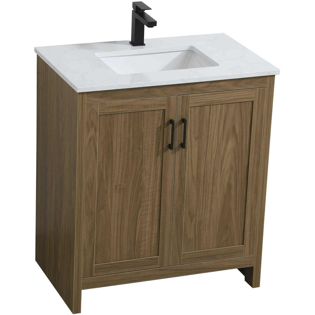 Elegant Lighting VF25130WB Finnley Vanity Walnut Brown