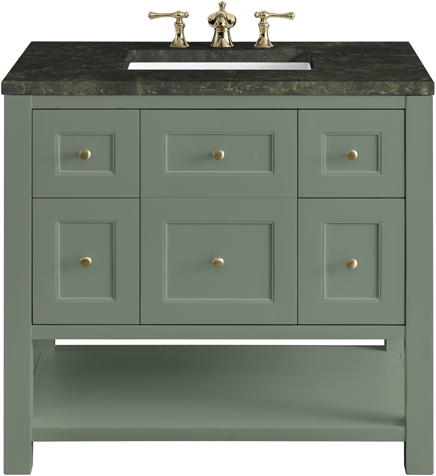 James Martin Vanities 330-V36-3PHT Breckenridge 36″ – Smokey Celadon