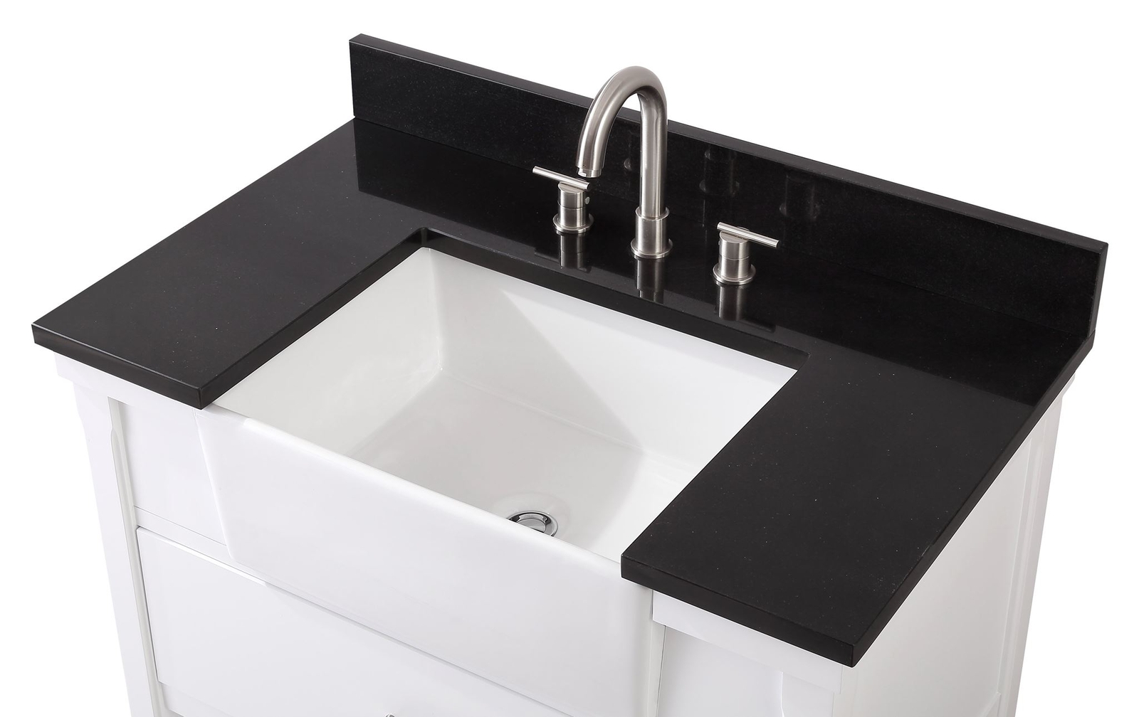 36 Inch Kendia Farmhouse Sink Bathroom Vanity – GD-7036-WT36-GT