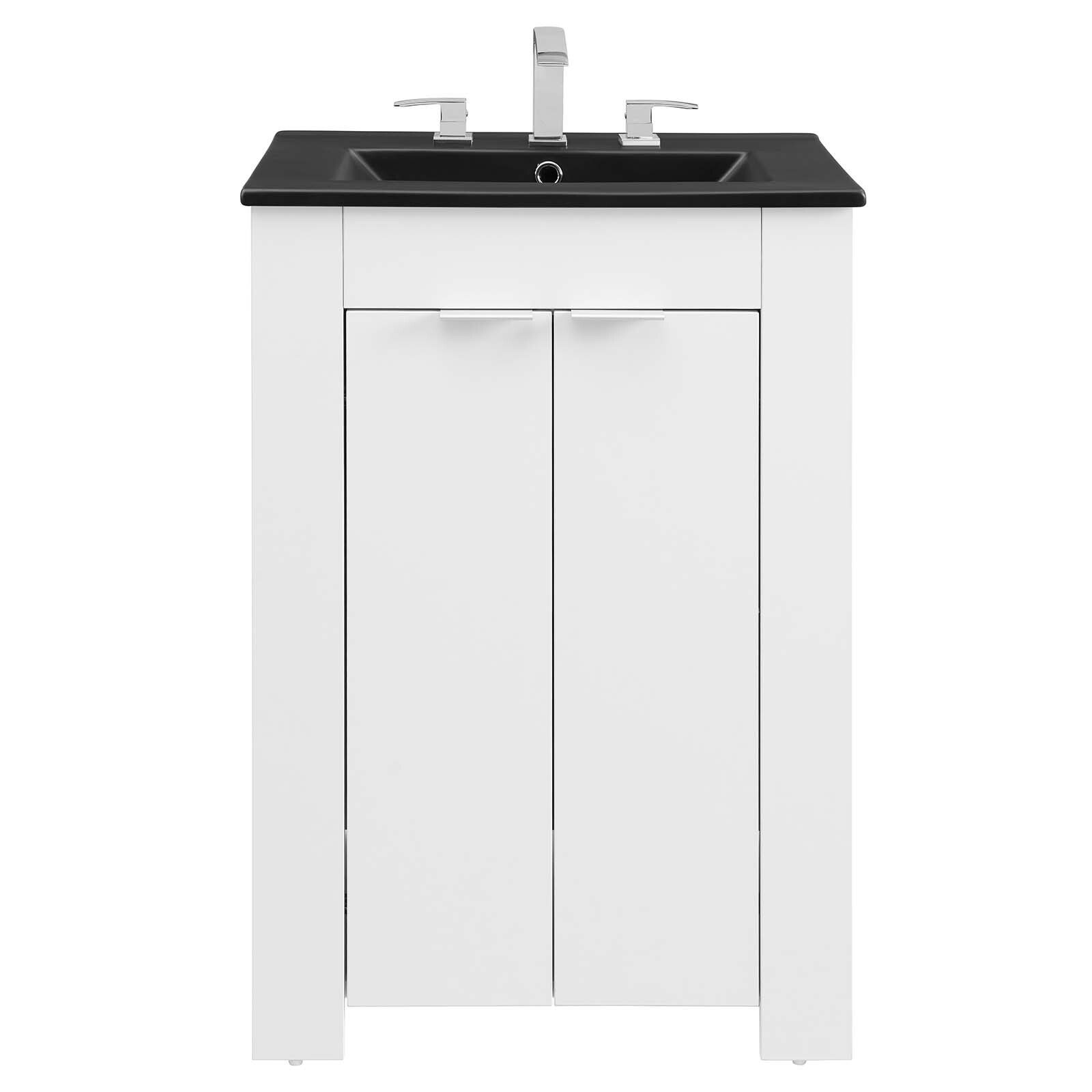Modway Maybelle 24″ Bathroom Vanity In White Black