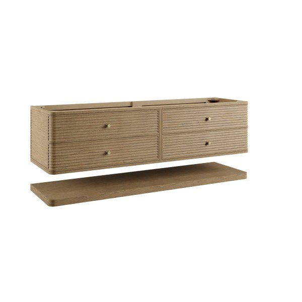 72″ James Martin Allamari D640-V72-DMS Double Vanity Cabinet Dune Mist