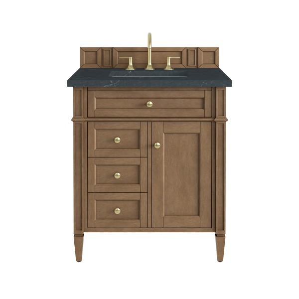 30″ James Martin Brittany 655-V30-PCN-3CSP Vanity Cabinet Charcoal Soapstone Top