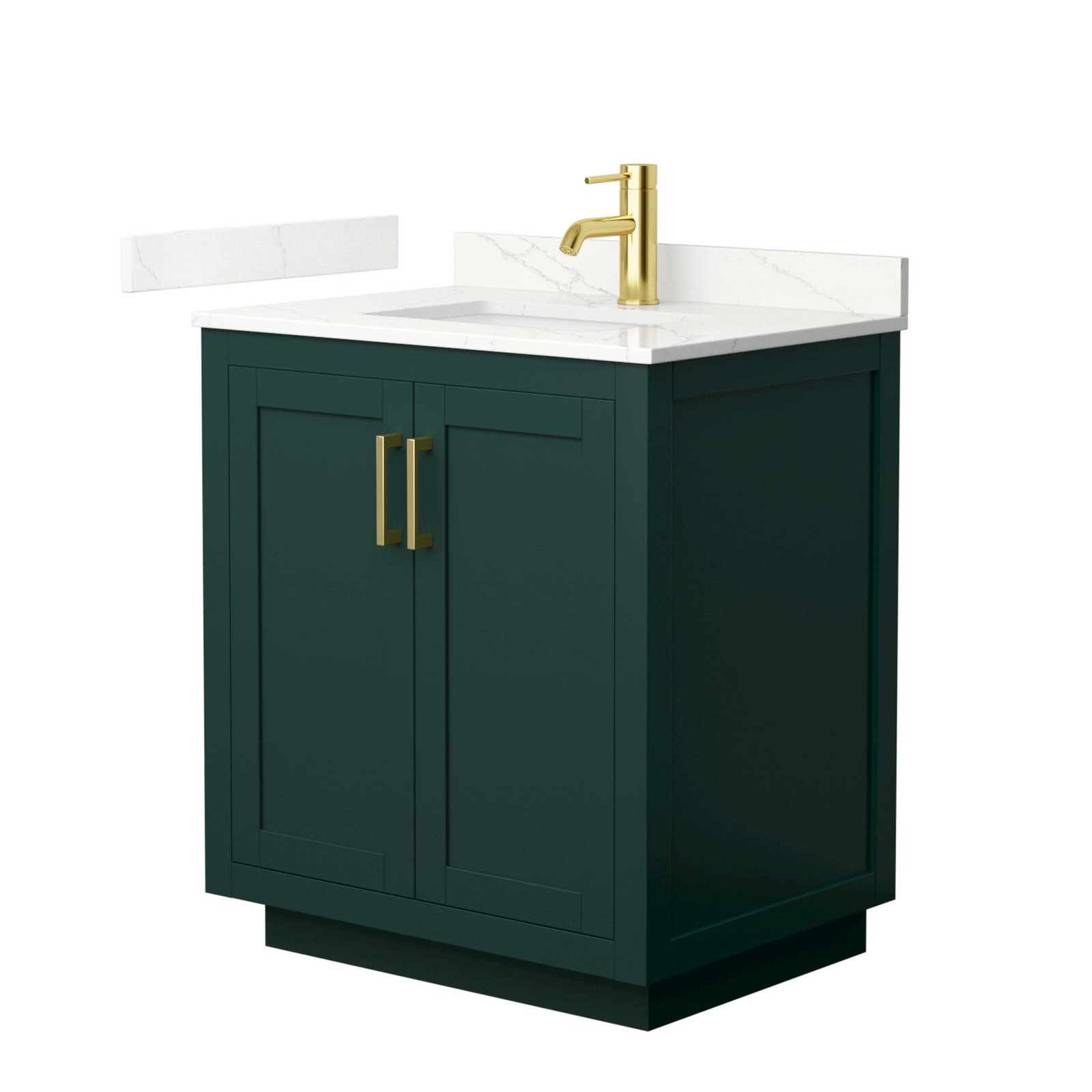 Wyndham Collection WCF292930S-QTZ-UNSMXX Miranda 30″ – Dark Gray / White Quartz