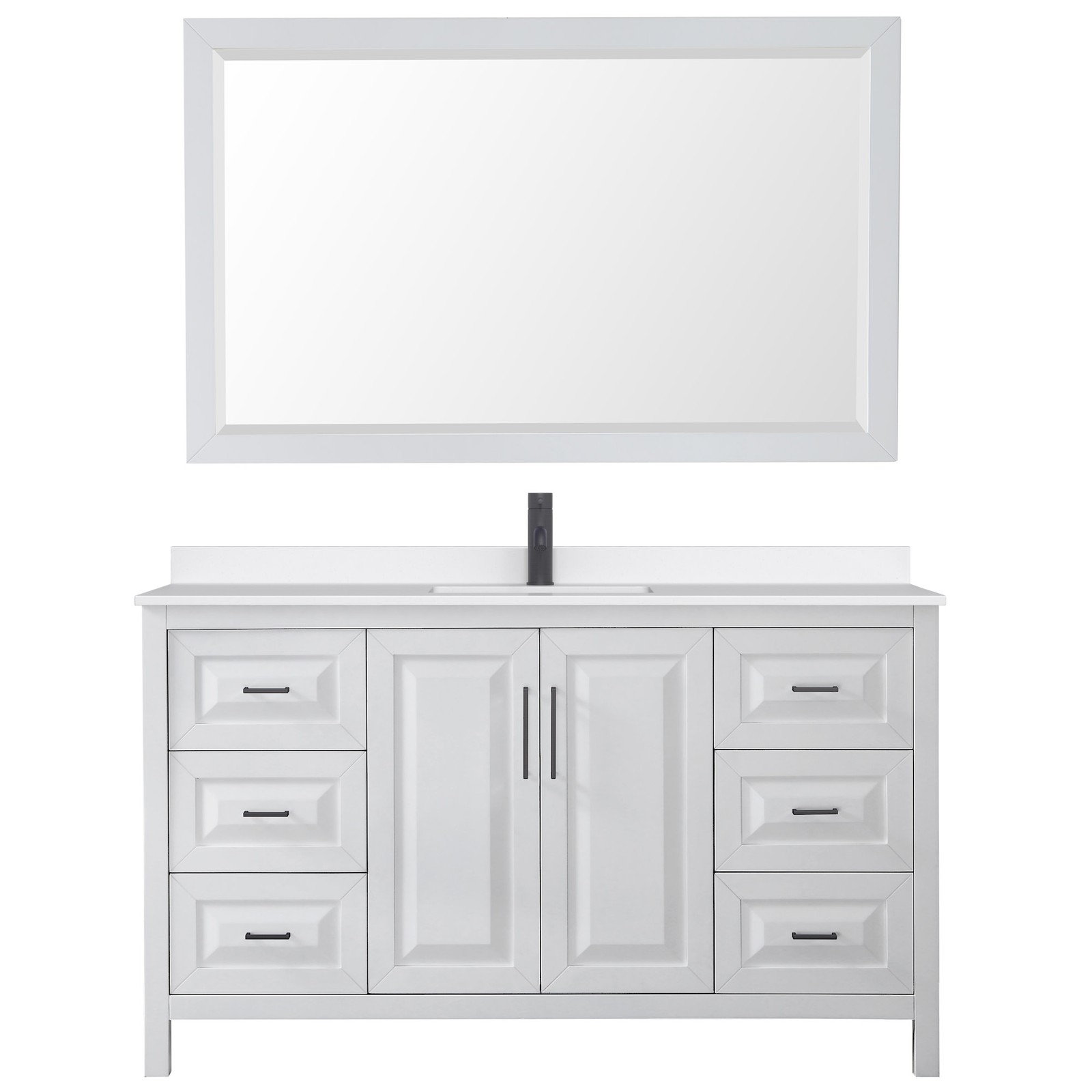 Wyndham Collection WCV252560S-QTZ-UNSM58 Daria 60″ – Dark Espresso / Giotto