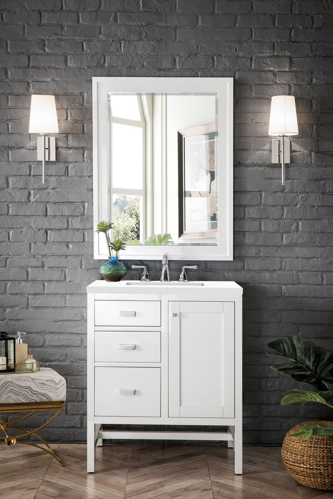 James Martin Vanities E444-V30-3WZ Addison 30″ – White