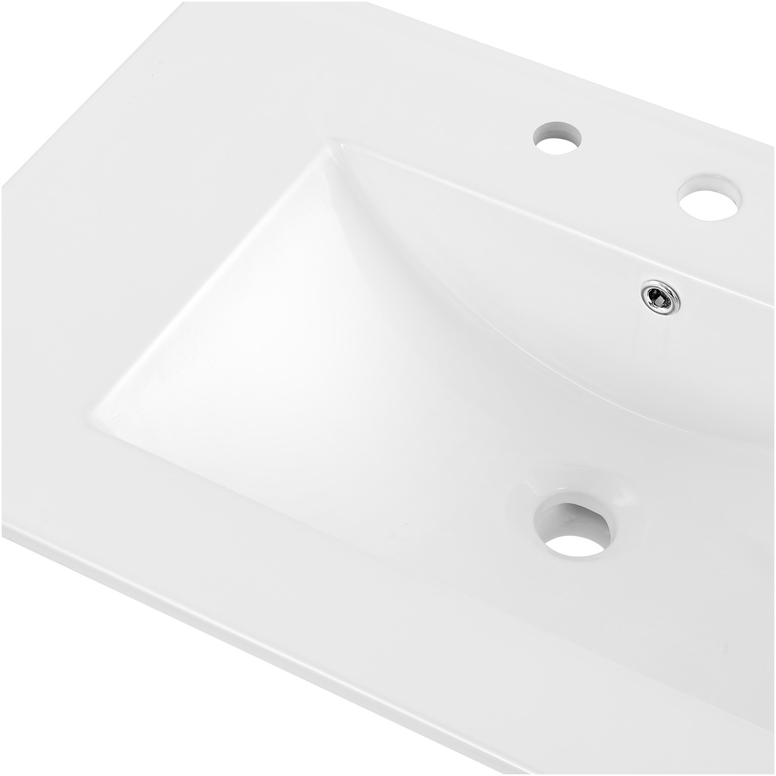 JONATHAN Y Lighting SNK1002 Ancillary 30″ Ceramic Vanity Top – White